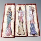 Three Tribes of Africa collection limited edition figures, boxed,