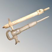 A vintage miner's drill and ratchet