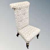 A 19th century prie dieu chair