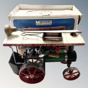 A Mamod traction engine in original box