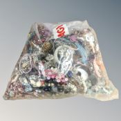 A large bag of costume jewellery