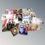 A crate of vinyl lps to include Rod Stewart, The Monkees,