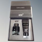 A Mont Blanc Explorer for Men two-piece gift set,