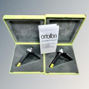 Two boxed Ortofon Concorde stereo cartridges