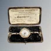 A lady's vintage 9ct gold wristwatch on 9ct gold expanding bracelet CONDITION REPORT: