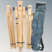 Four artist's easels,