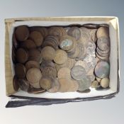 A box of pre decimal copper coins