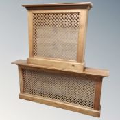 Two pine radiator covers