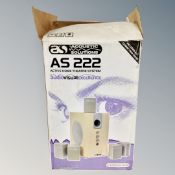 An Acoustic Solutions AS222 home theatre system, boxed.