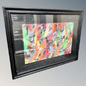 Brian Foggett (Contemporary) : Abstract study, oil on paper, 73 cm x 48 cm, framed.