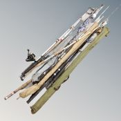 A bundle of fishing rods