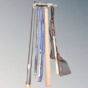 Three fishing rods to include Spey caster, double handed salmon rod three piece in tube,
