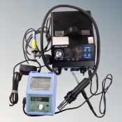 A tray of four in one soldering station together with Velleman digital scale