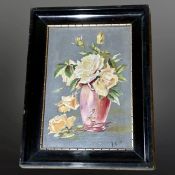 Danish School : Still life with roses,