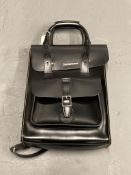 A Dr Martens laminated black leather mul