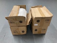 Four boxes of white swing bin bags, each