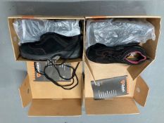 Two pairs of Goliath safety shoes, both