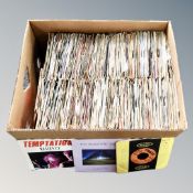 A box containing a large quantity of 20th century vinyl 7