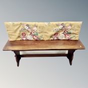 An oak refectory bench