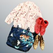 A box containing a Ted Baker Houdini fold-away shopper bag, new with tags (retail £59.