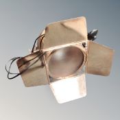 A retro style copper theatre light.