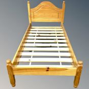 A 3' pine bed frame
