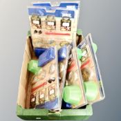 A box containing eight Zebco fishing accessory kits.
