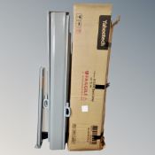 A Yaheetech metal cased grey pull-out canopy.