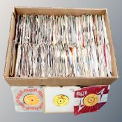 A box containing a large quantity of 20th century vinyl 7