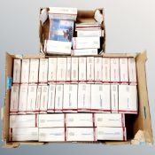 Two boxes containing Philips Mozart CD box sets.