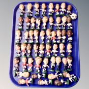 A collection of Corinthian football figures, Newcastle United etc.