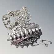 Two silver brooches.