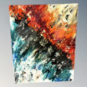 Brian Foggett (Contemporary) : Abstract canvas, oil on canvas, 62cm by 76cm.