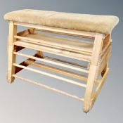 A 20th century twin section gym vault.