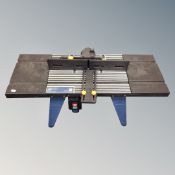 A Powercraft router table.