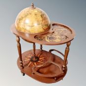A globe drinks trolley.