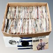 A box containing a large quantity of 20th century vinyl 7