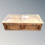 An Edwardian under-bed storage box CONDITION REPORT: Lid not attached to hinges.