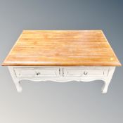 A Laura Ashley Home Bramley coffee table fitted with two drawers.