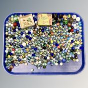 A large quantity of antique and vintage marbles