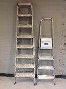 Two aluminium step ladders