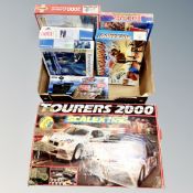 A Scalextric tourers 2000 racing set together with further box containing remote controlled