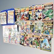 A quantity of vintage Marvel comics, The Black Panther, The Son of Satan,