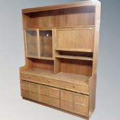 A mid century teak Nathan wall unit,