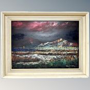 Continental School : Chinese landscape, with label verso 'By Shaeffer', oil on canvas,