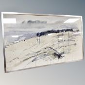 A Derick Doulton watercolour - Hadrians wall, piece 76 site no.