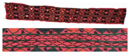 Vintage large Indian tribal Handmade Fabric. 55 inches x 8 inches (175x10 cms).