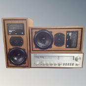 A Yamaha CR-600 stereo receiver together with a pair of B&W loud speakers