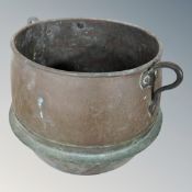 A 19th century copper twin-handled planter