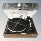 A Trio stereo record player model KP-2022 with instruction manual and Trio N54 stylus